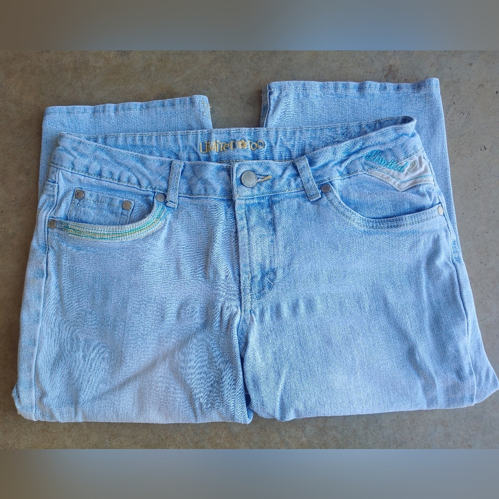Limited Too Capri Light Blue Wash Denim Jeans
